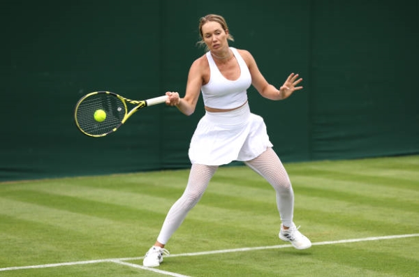 Danielle Collins prepares ahead of Wimbledon.