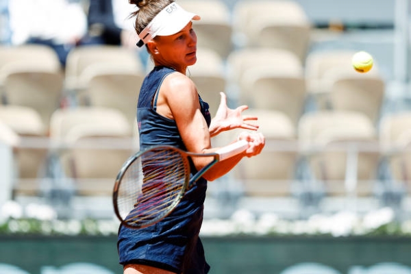 Veronika Kudermetova in action ahead of the WTA Den Bosch Open.