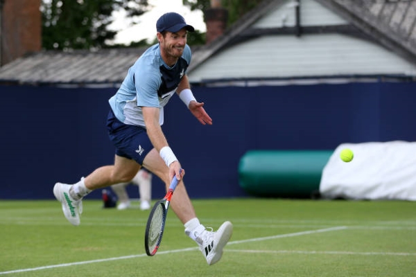 Andy Murray in action ahead of the ATP Stuttgart Open,