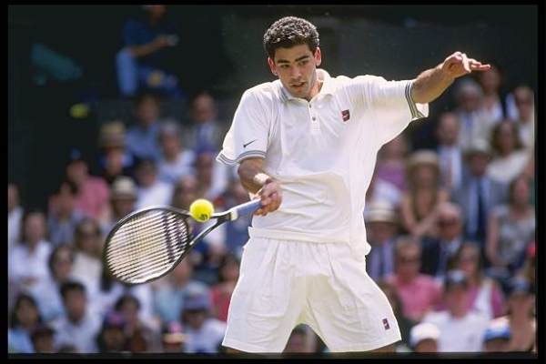 Pete Sampras in action during the 1994 Wimbledon final.