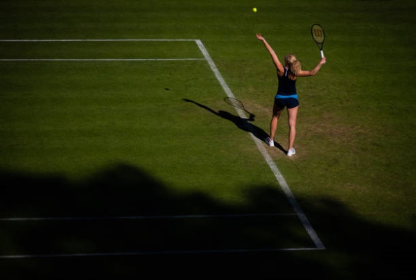 Katerina Siniakova in action ahead of Wimbledon.