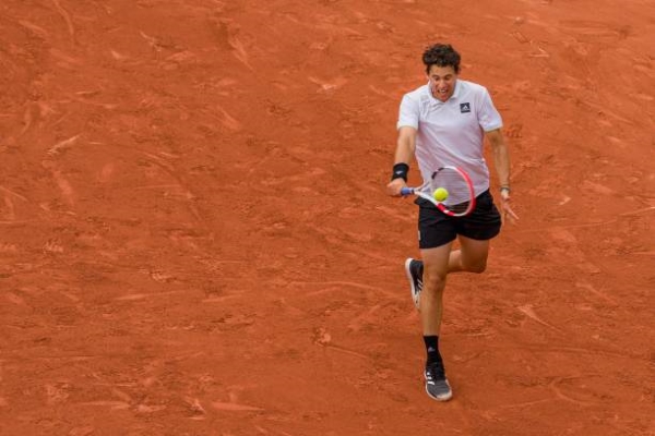 Dominic Thiem in action ahead of the ATP Bastad Open.