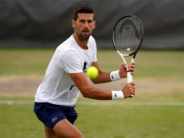 Novak Djokovic Wimbledon training