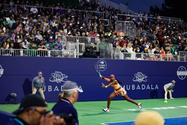 Cori Gauff in action at the WTA San Jose Classic.