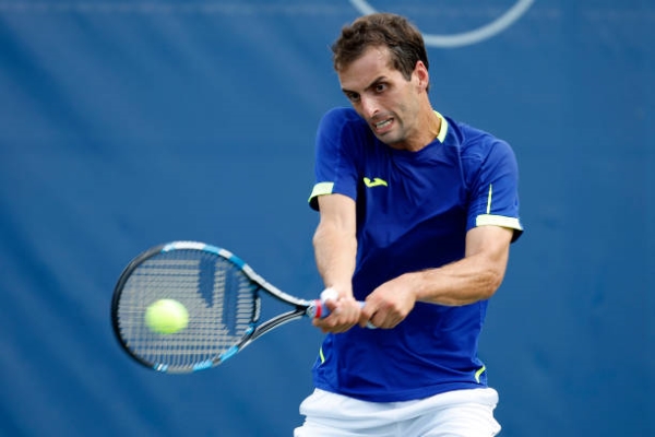 Albert Ramos Vinolas in action ahead of the US Open.