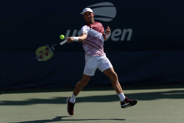 Casper Ruud in action at the US Open.
