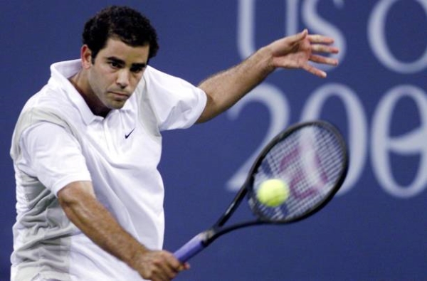 Pete Sampras in action at the 2000 US Open.