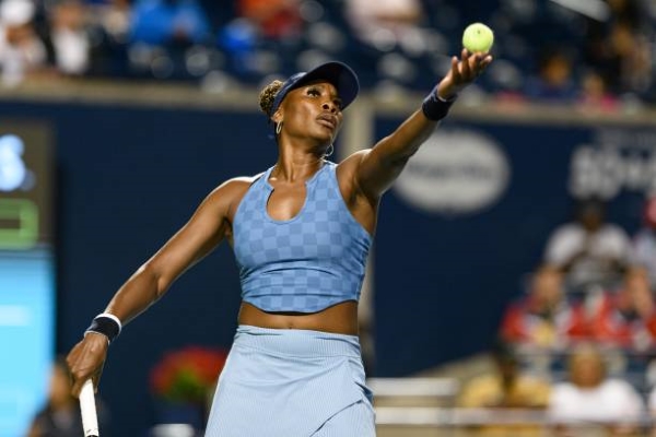 Venus Williams in action at the WTA Cincinnati Open.
