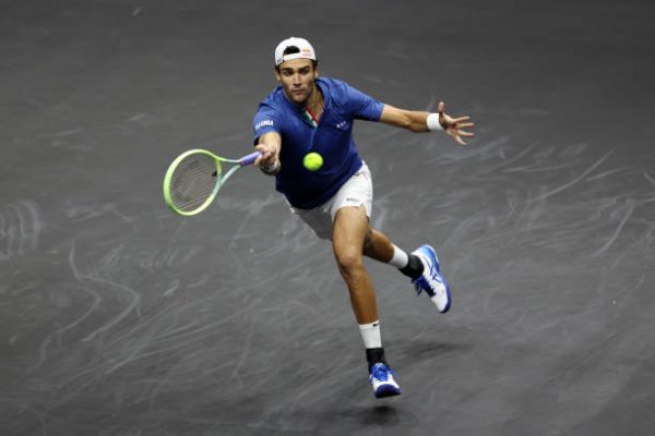Matteo Berrettini in action at the Laver Cup.