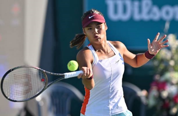 Emma Raducanu in action at the WTA Seoul Open.