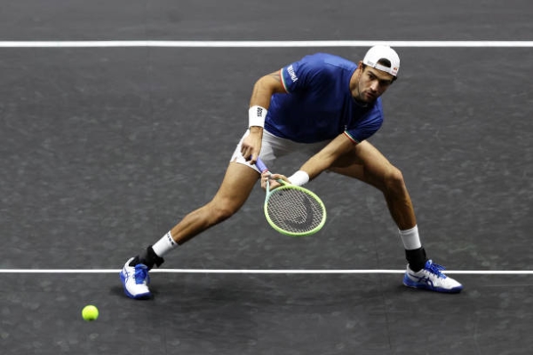 Matteo Berrettini in action ahead of the ATP Florence Open.