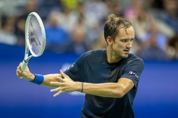 Daniil Medvedev in action ahead of the ATP Vienna Open.