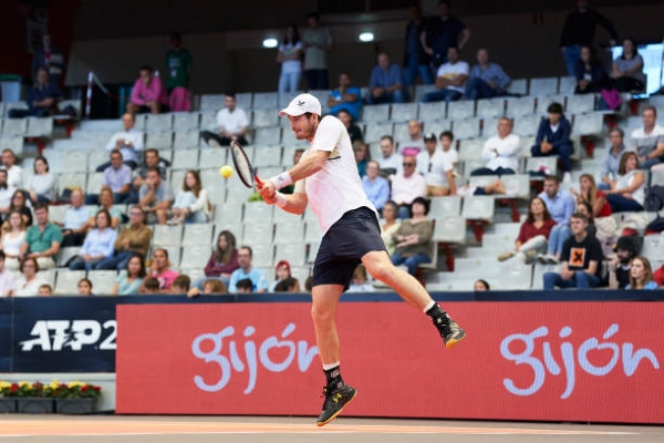 Andy Murray in action at the ATP Gijon Open.
