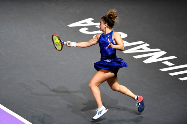 Jasmine Paolini in action at the WTA Cluj Open.