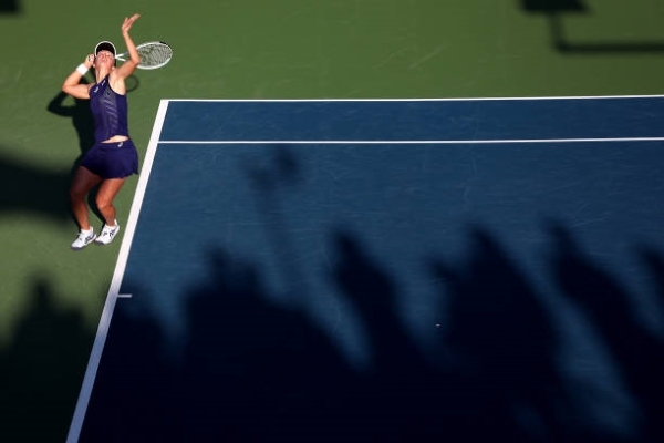 Iga Swiatek in action ahead of the WTA Finals.