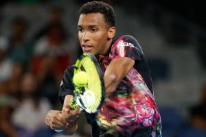 Felix Auger-Aliassime in action at the Australian Open.