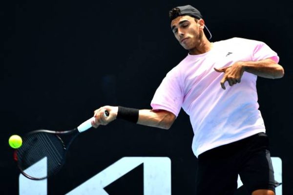 Francisco Cerundolo in action at the Australian Open.