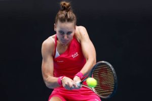 Veronika Kudermetova in action at the Australian Open.