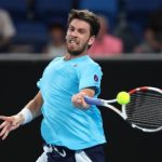 Cameron Norrie in action at the Australian Open.