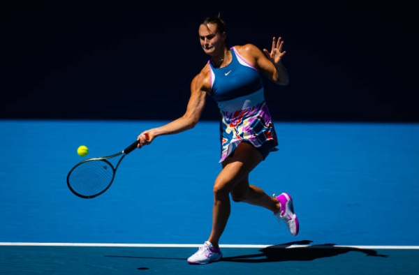 Aryna Sabalenka in action at the Australian Open.