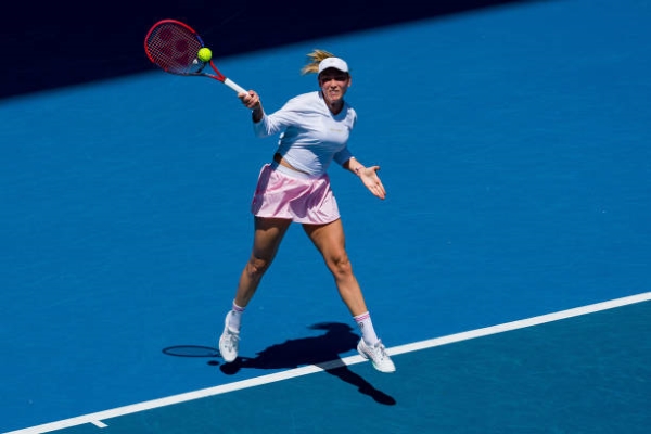 Donna Vekic in action at the Australian Open.
