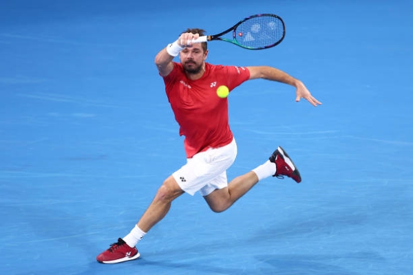 Stan Wawrinka in action at the United Cup.