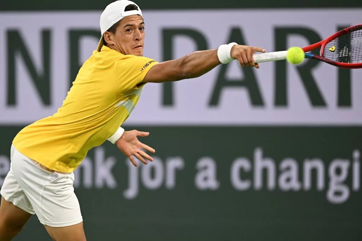 Sebastian Baez in action ahead of the ATP Buenos Aires Open.