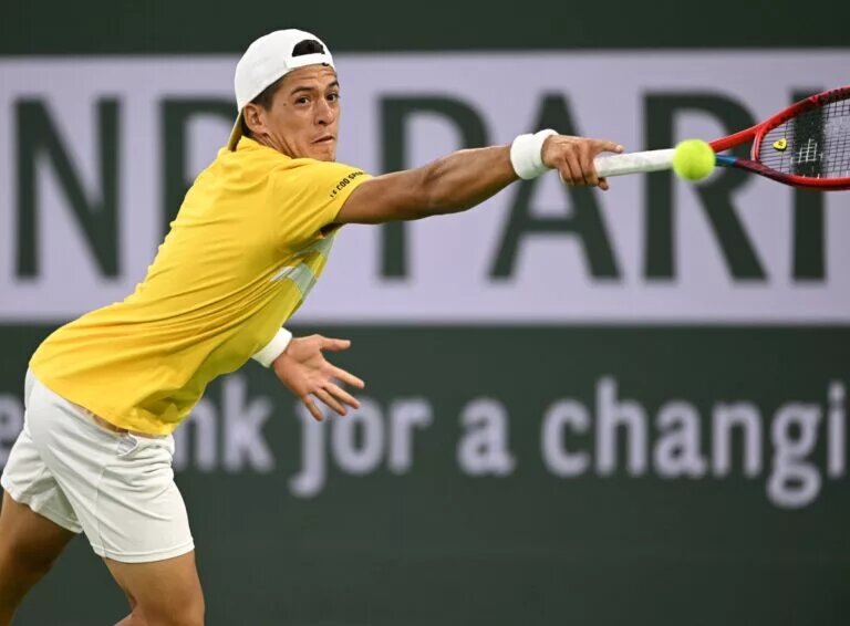 Sebastian Baez in action ahead of the ATP Buenos Aires Open.