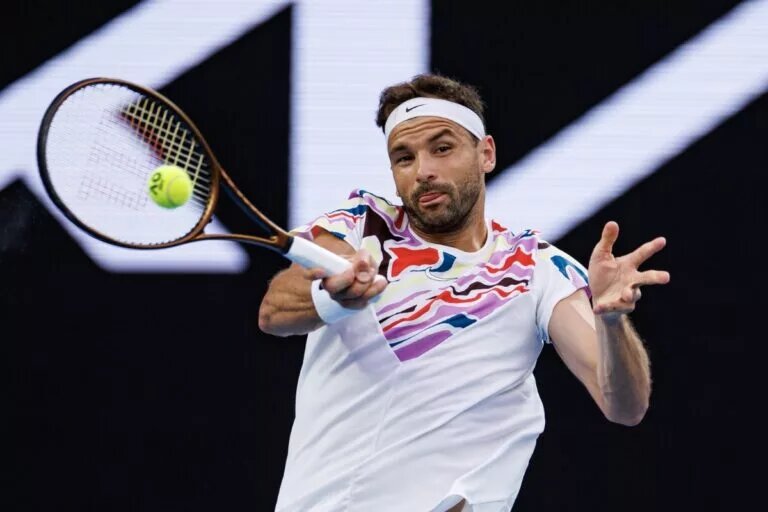 Grigor Dimitrov in action ahead of the US Open.
