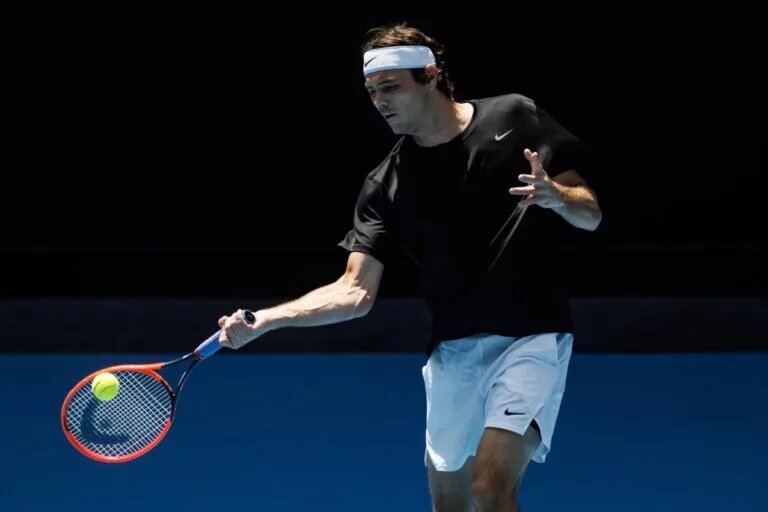 Taylor Fritz in action ahead of the ATP Dallas Open.
