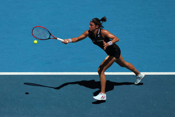 Caroline Garcia in action ahead of the WTA Lyon Open.