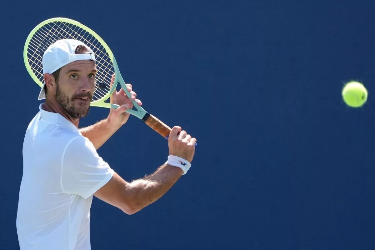 Richard Gasquet in action ahead of the ATP Marseille Open.
