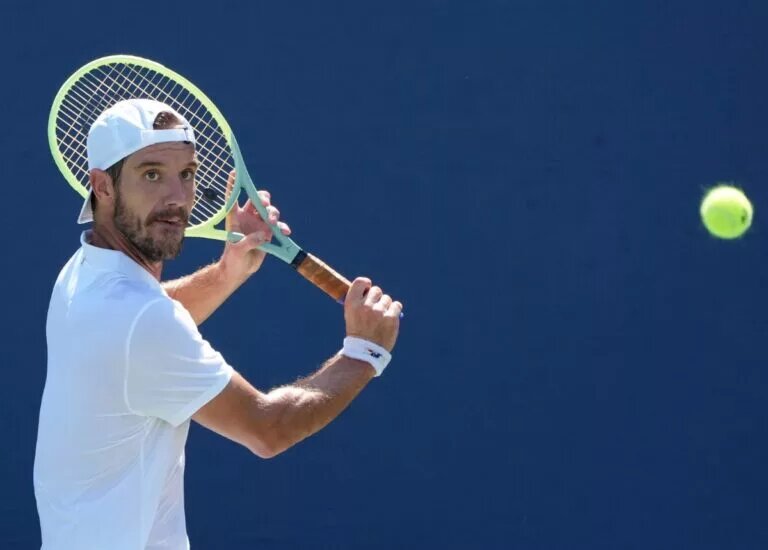Richard Gasquet in action ahead of the ATP Marseille Open.