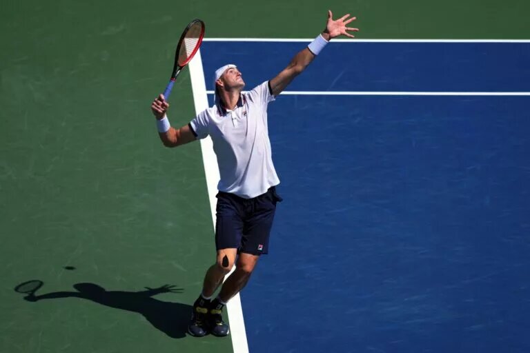 John Isner in action ahead of the Dallas Open.
