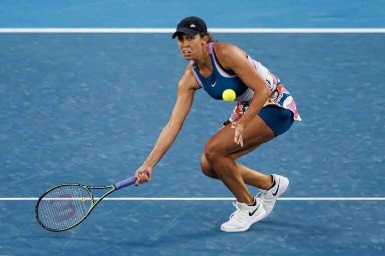 Madison Keys in action ahead of the WTA Dubai Tennis Championships.