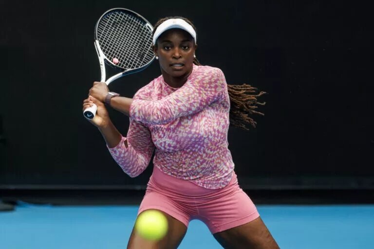Sloane Stephens in action ahead of the WTA Merida Open.