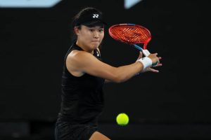 Zhu Lin in action ahead of the WTA Hua Hin Open.