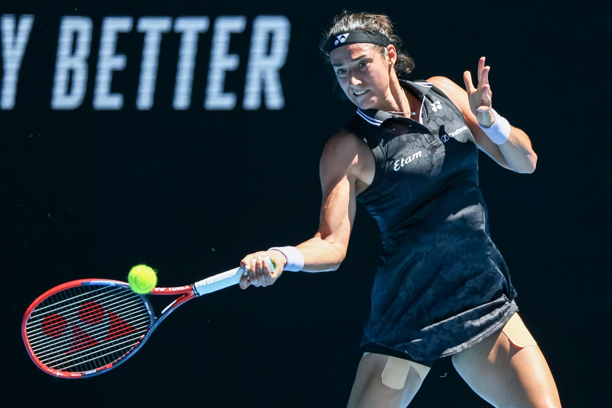 Caroline Garcia in action ahead of the WTA Monterrey Open.