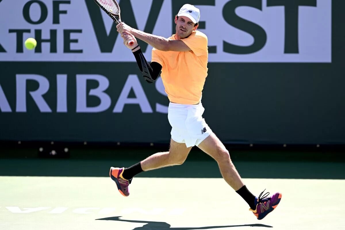 Tommy Paul in action at the Indian Wells Masters.