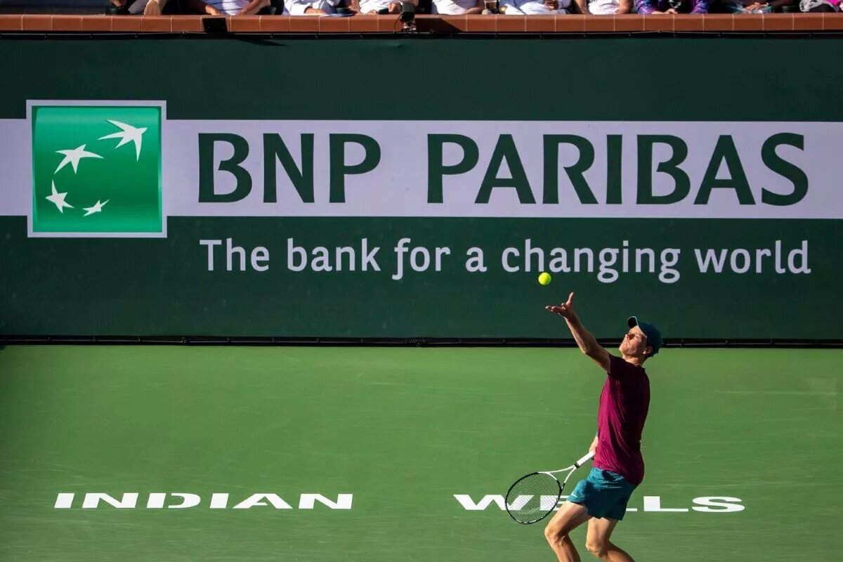 Jannik Sinner in action at the ATP Indian Wells Masters.