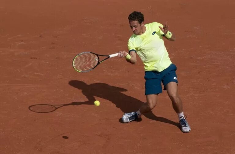 Roberto Carballes Baena in action ahead of the ATP Marrakech Grand Prix.