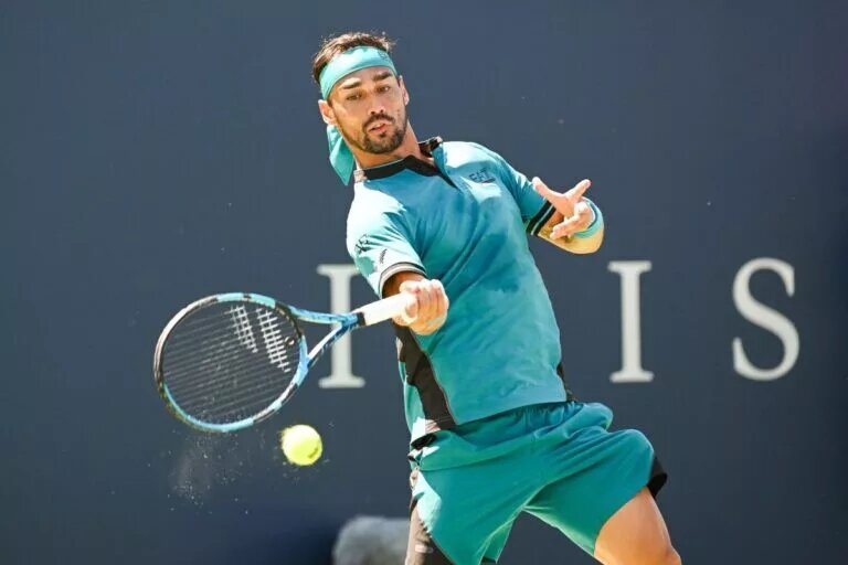Fabio Fognini in action ahead of the ATP Estoril Open.