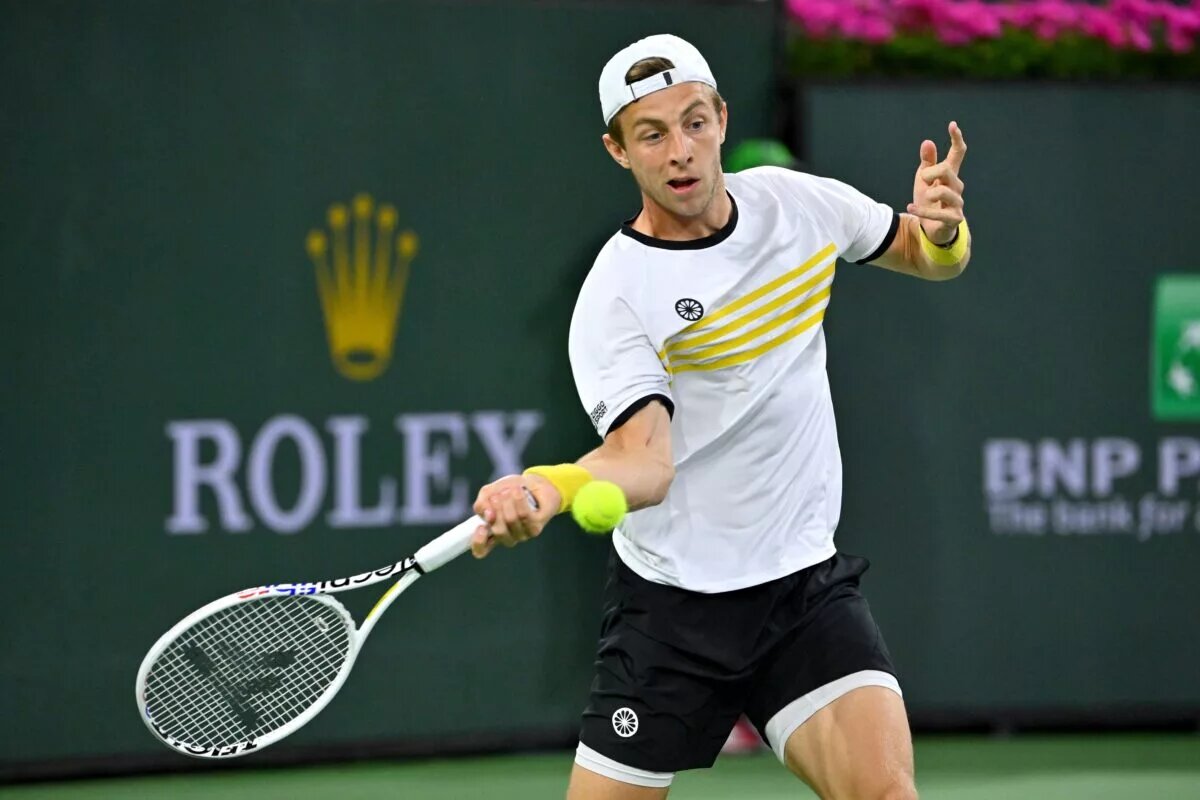Tallon Griekspoor in action ahead of the ATP Marrakech Open.