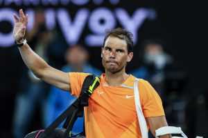 Rafael Nadal in defeat at the Australian Open.