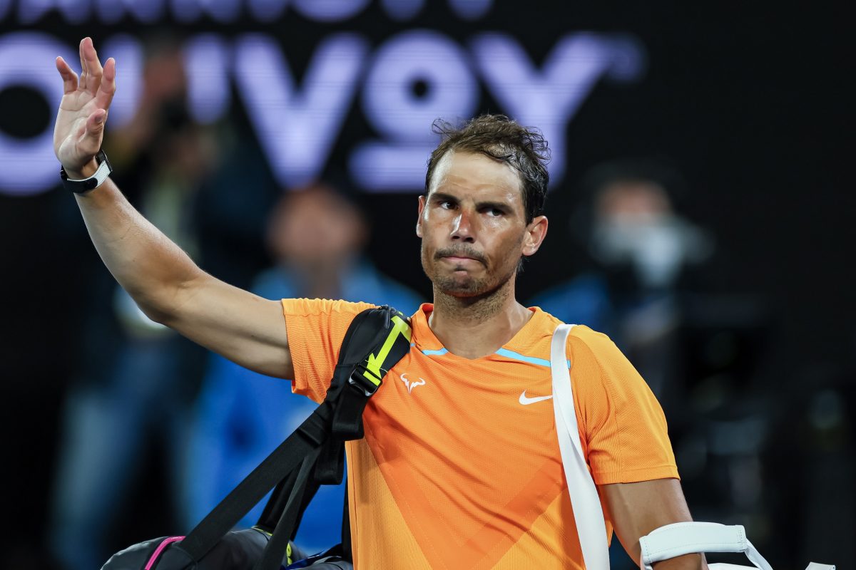 Rafael Nadal in defeat at the Australian Open.