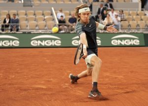 Andrey Rublev in action ahead of the French Open