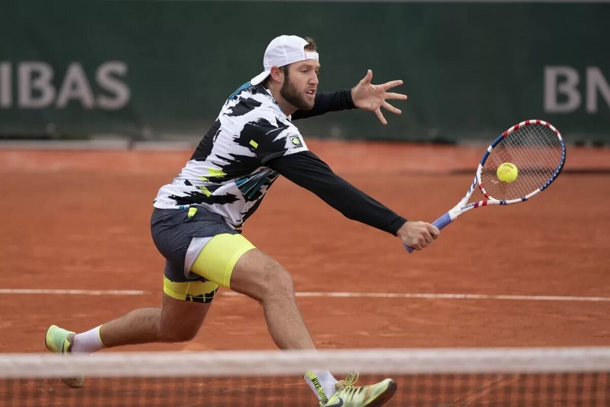Jack Sock in action.