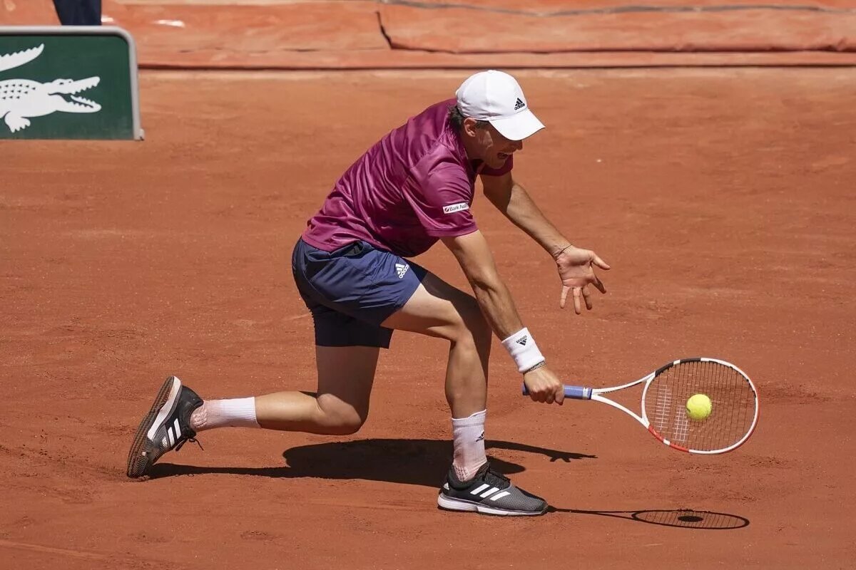 Dominic Thiem in action ahead of the ATP Madrid Open.