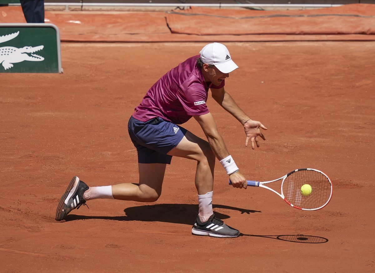 Dominic Thiem in action ahead of the ATP Madrid Open.