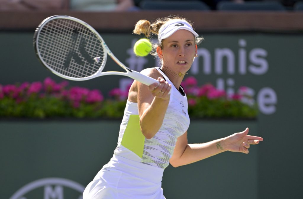 Elise Mertens in action ahead of the WTA Monastir Open.